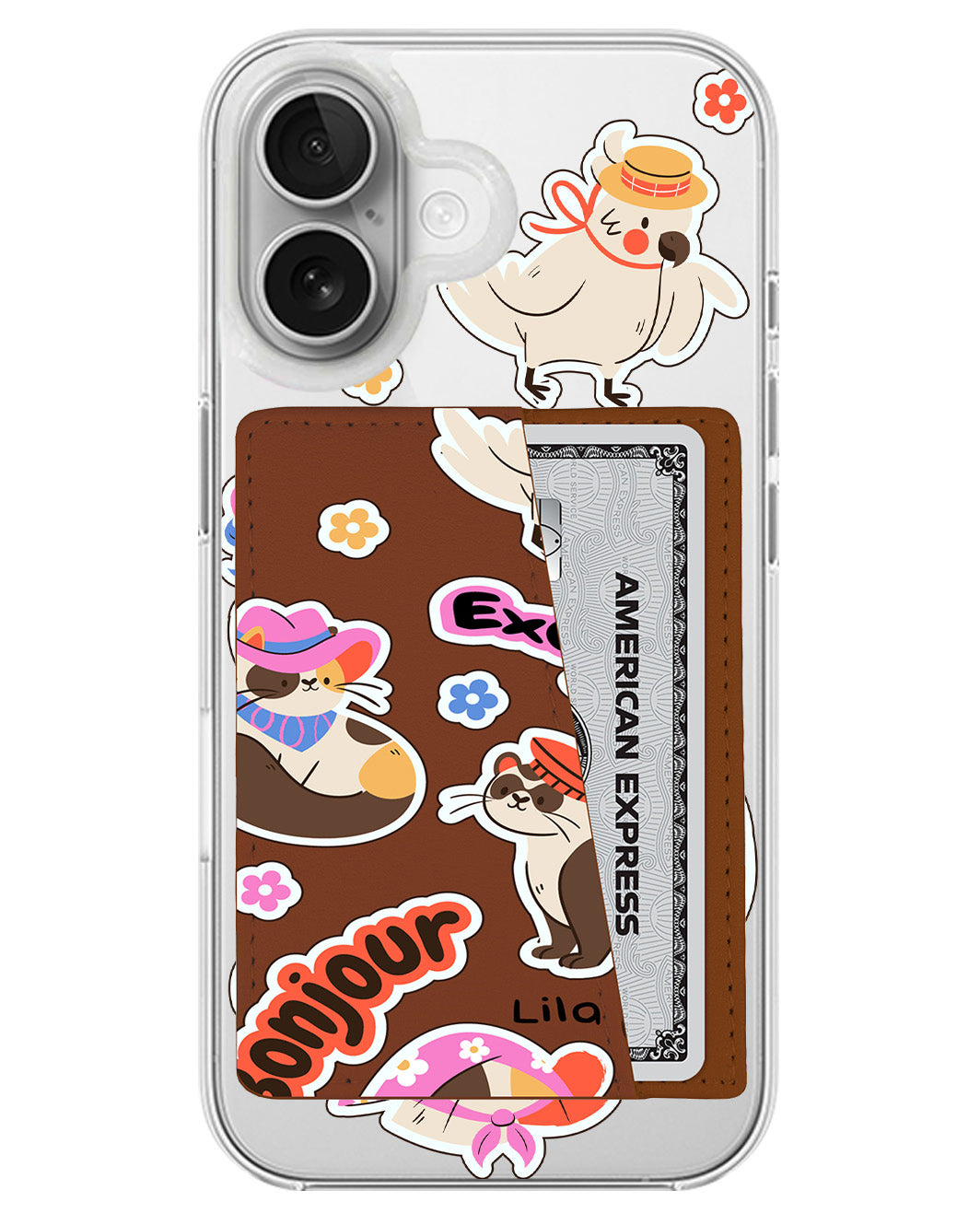 iPhone Leather Wallet Case - Cattitude On Point