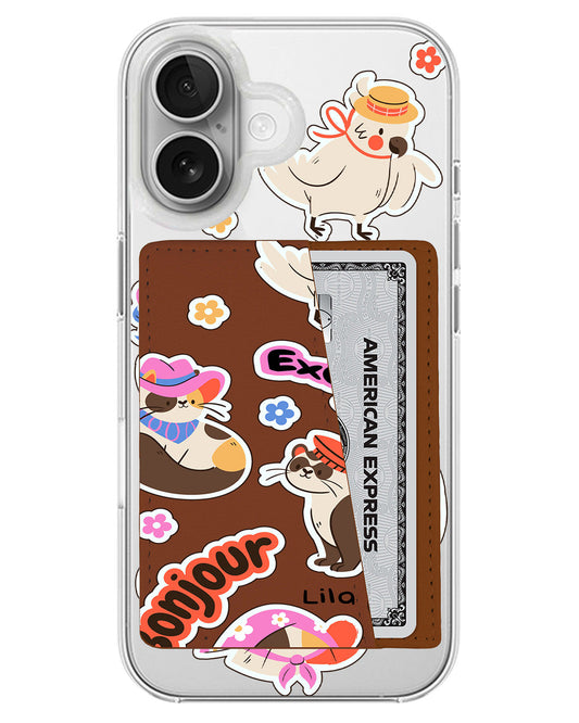 iPhone Leather Wallet Case - Cattitude On Point