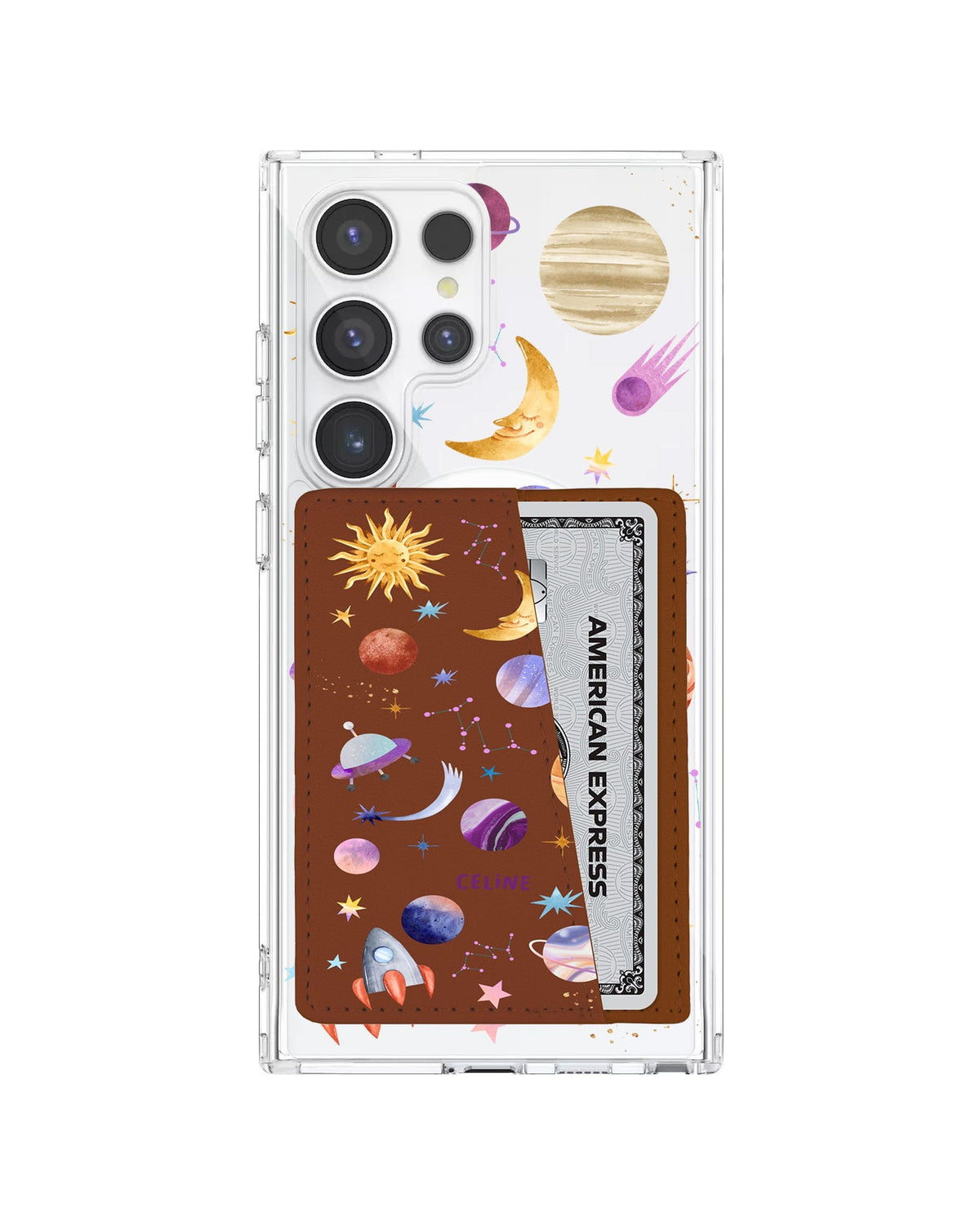 Android Leather Wallet Case - Planetarium