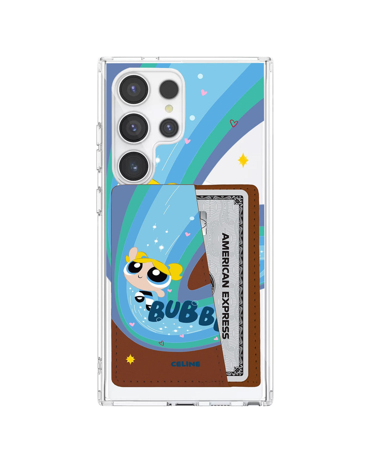 Android Leather Wallet Case - Bubbles