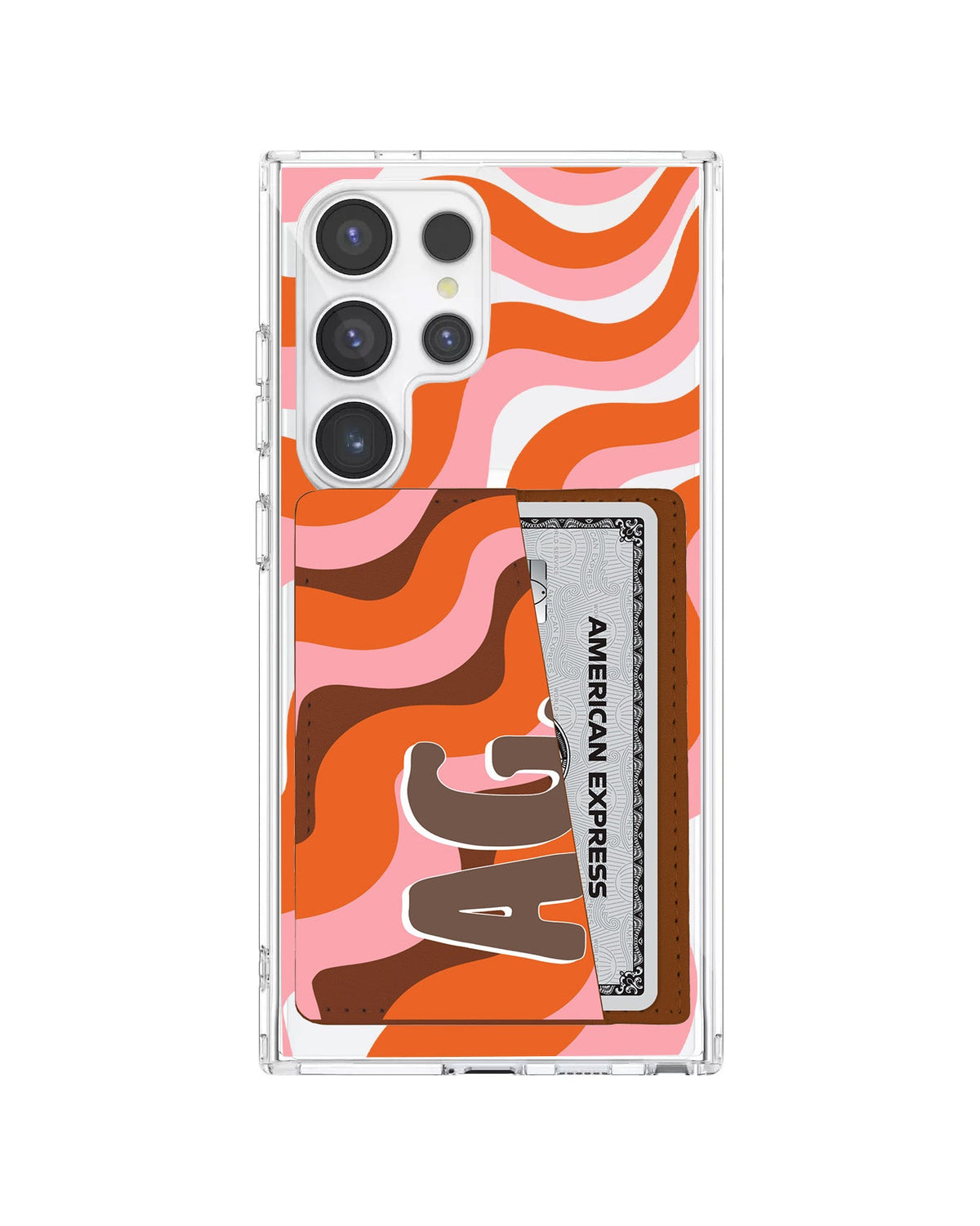 Android Leather Wallet Case - Tangerine Twist
