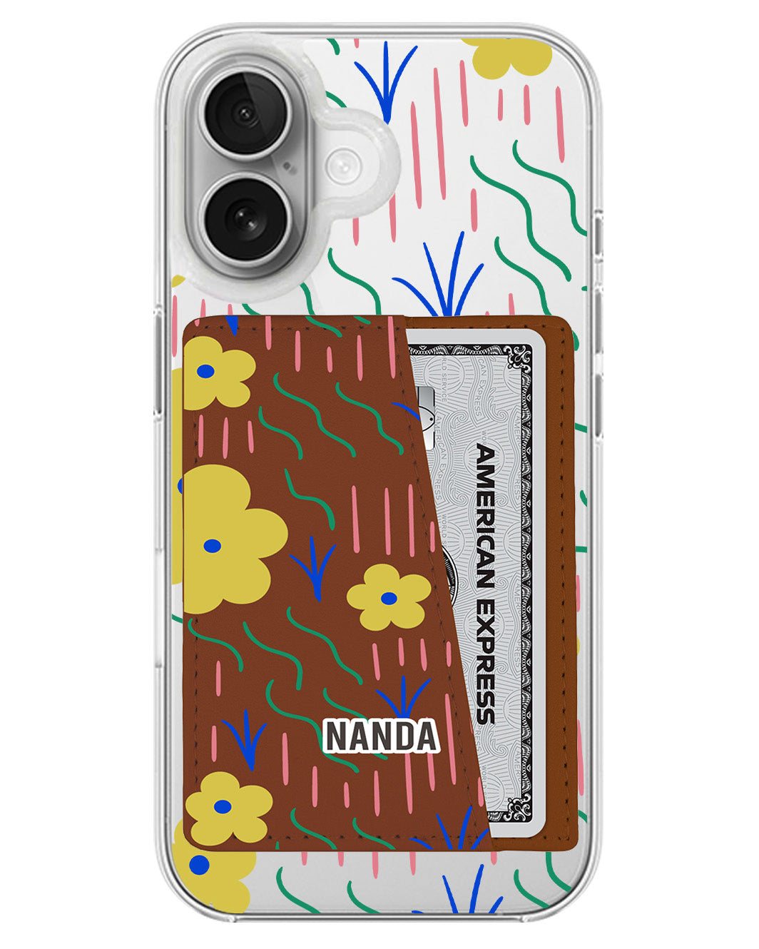 iPhone Leather Wallet Case - Scarlet Garden