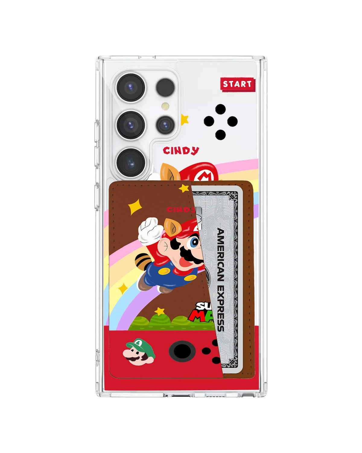 Android Leather Wallet Case - Super Swing Mario