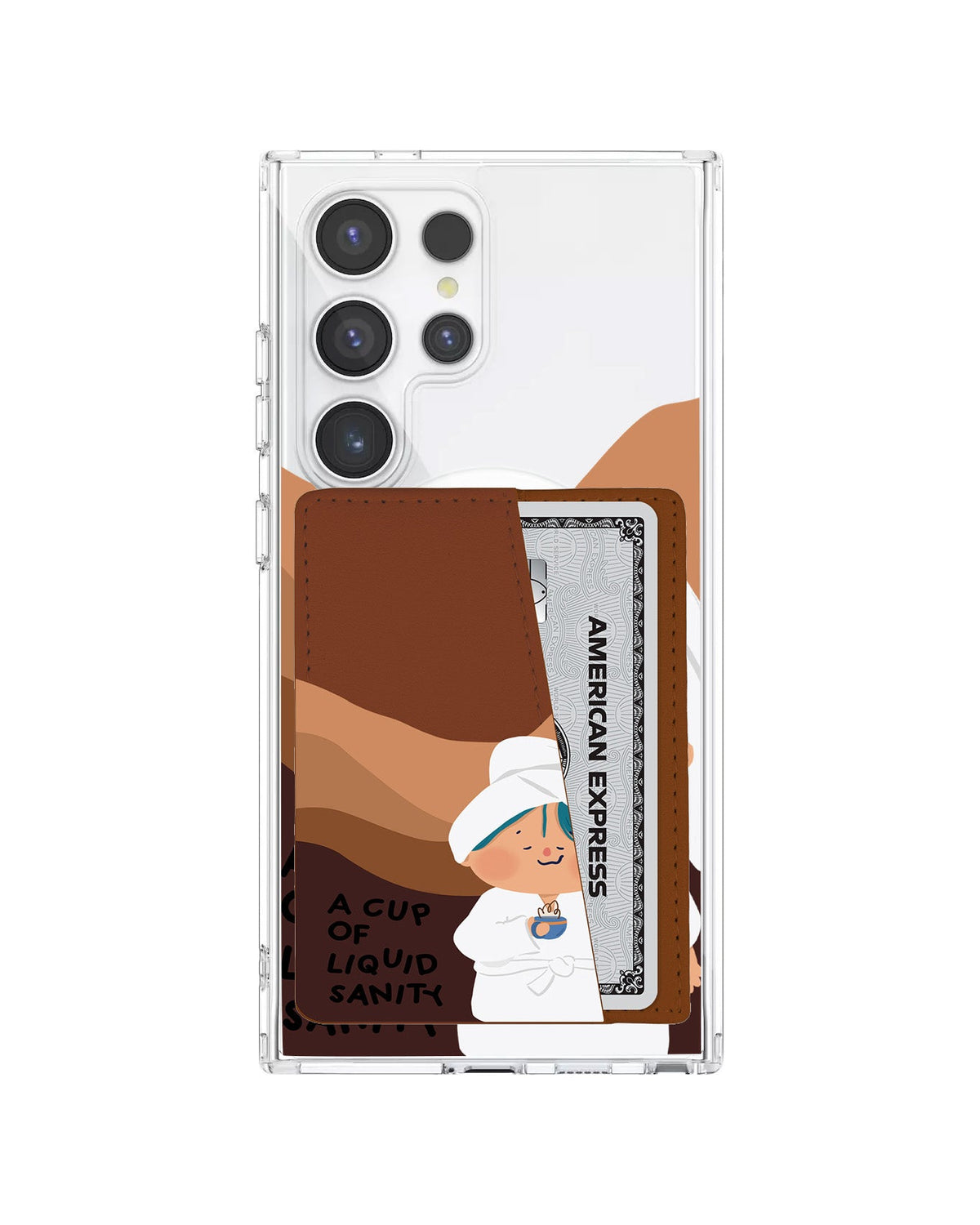 Android Leather Wallet Case - Shower Time