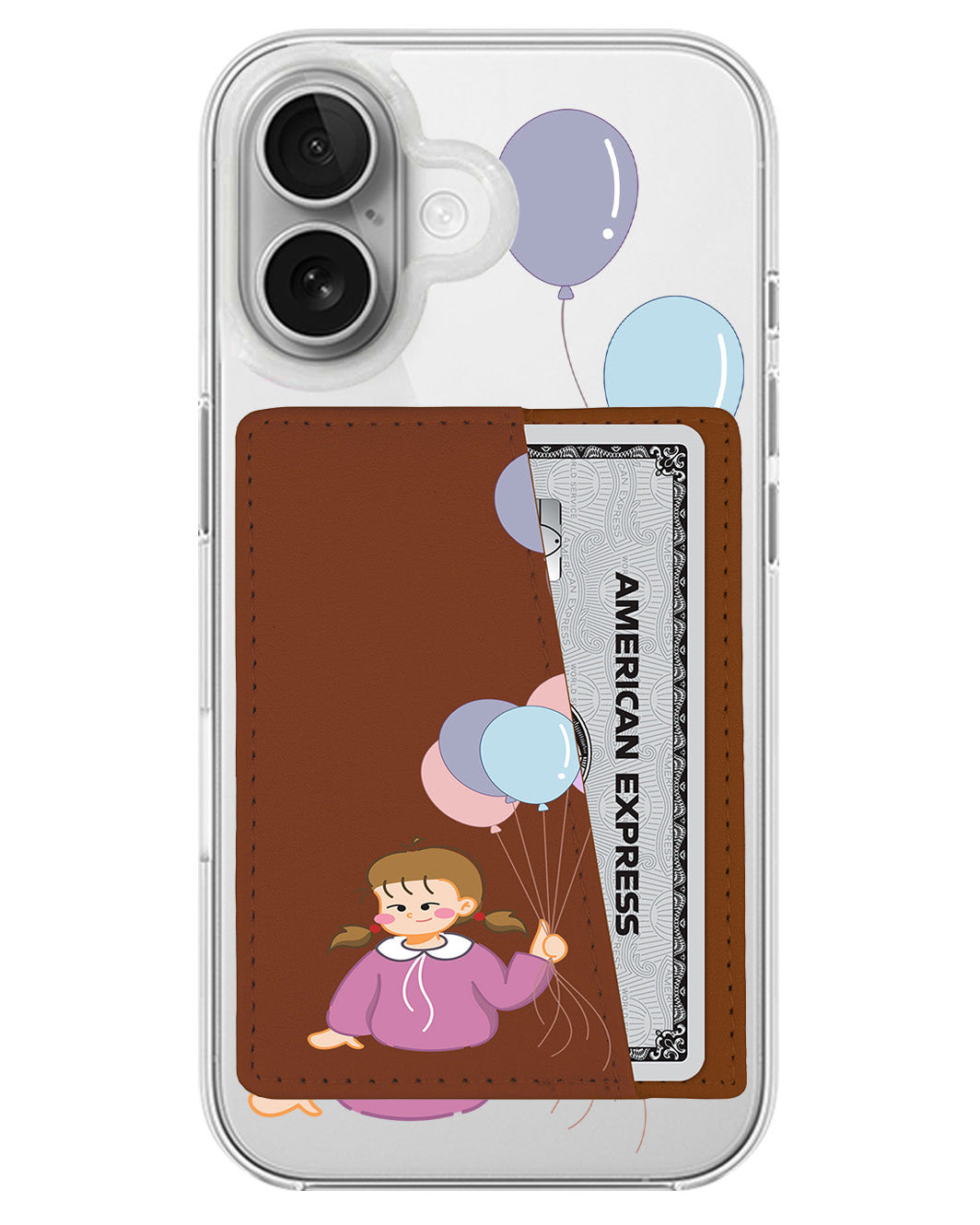 iPhone Leather Wallet Case - Lily