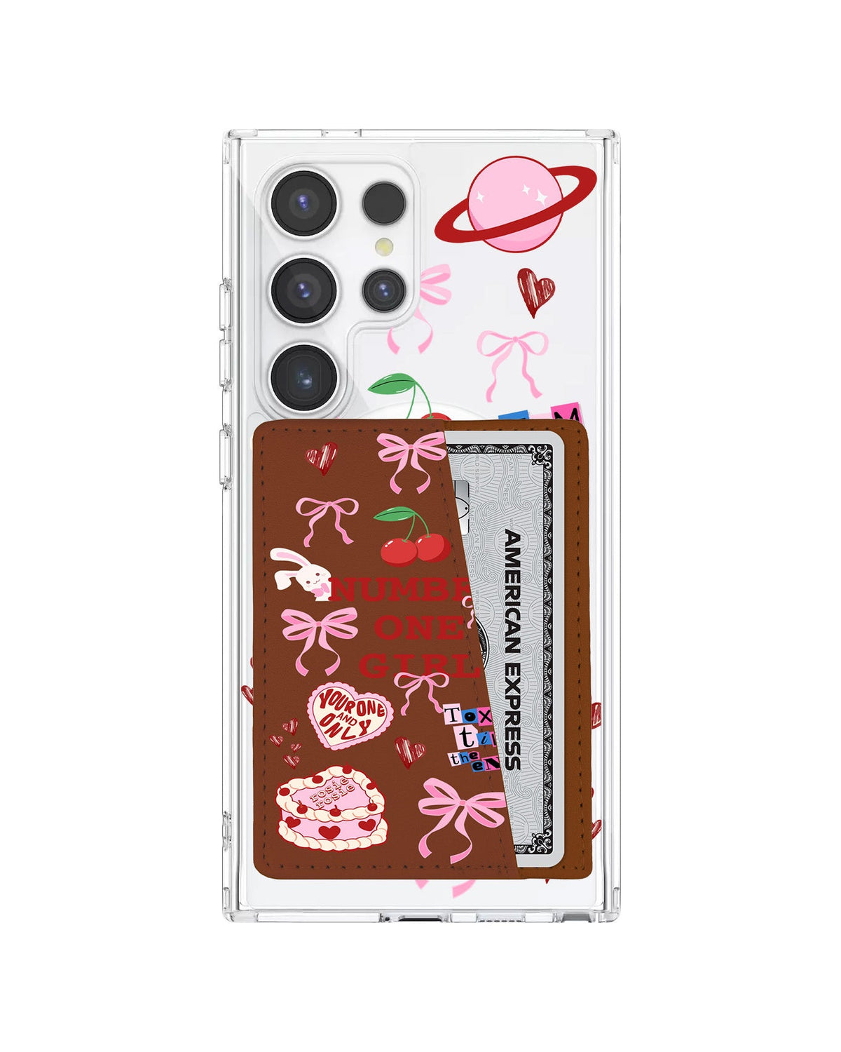 Android Leather Wallet Case - Rose
