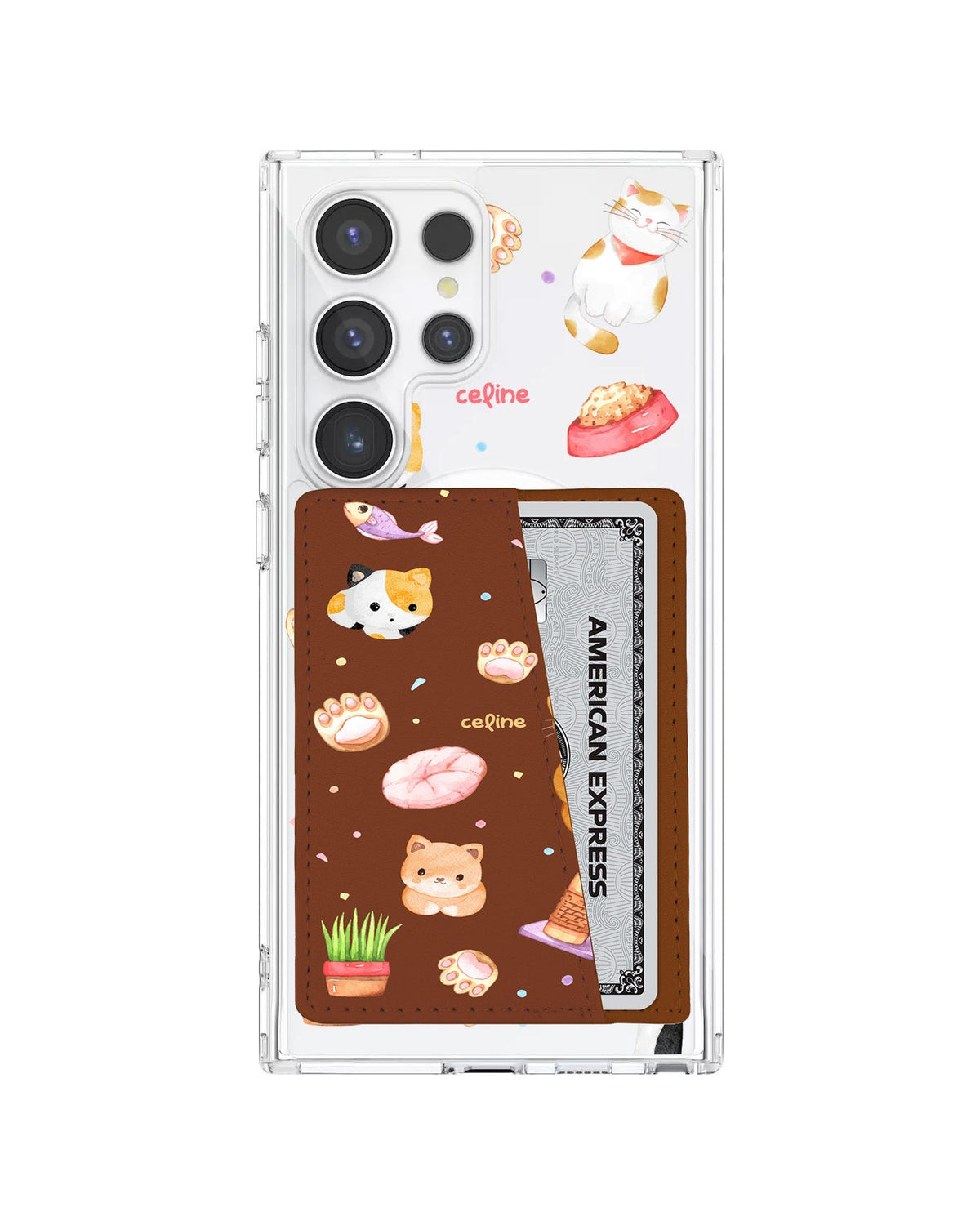 Android Leather Wallet Case - Play With Kitty