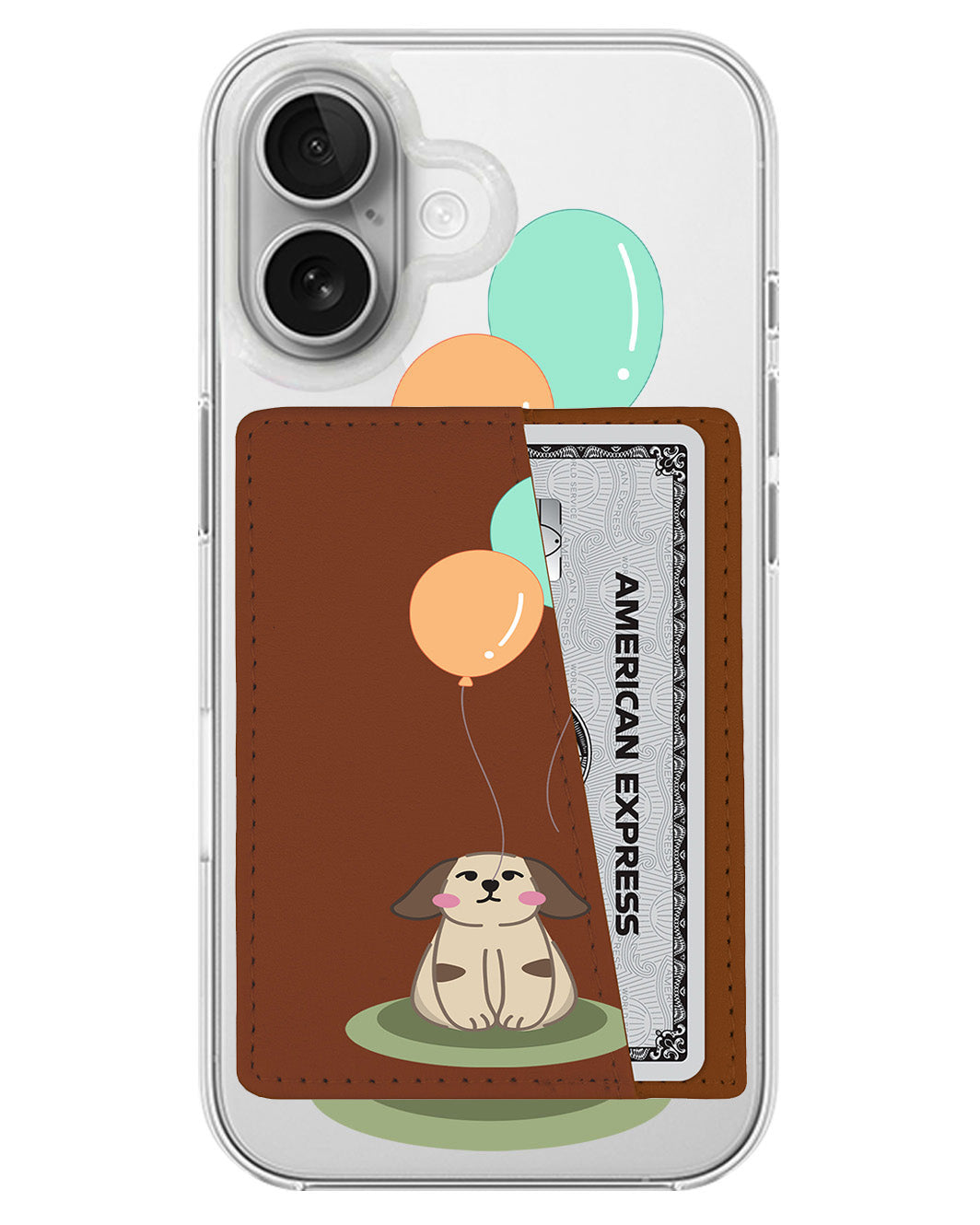 iPhone Leather Wallet Case - Puppy