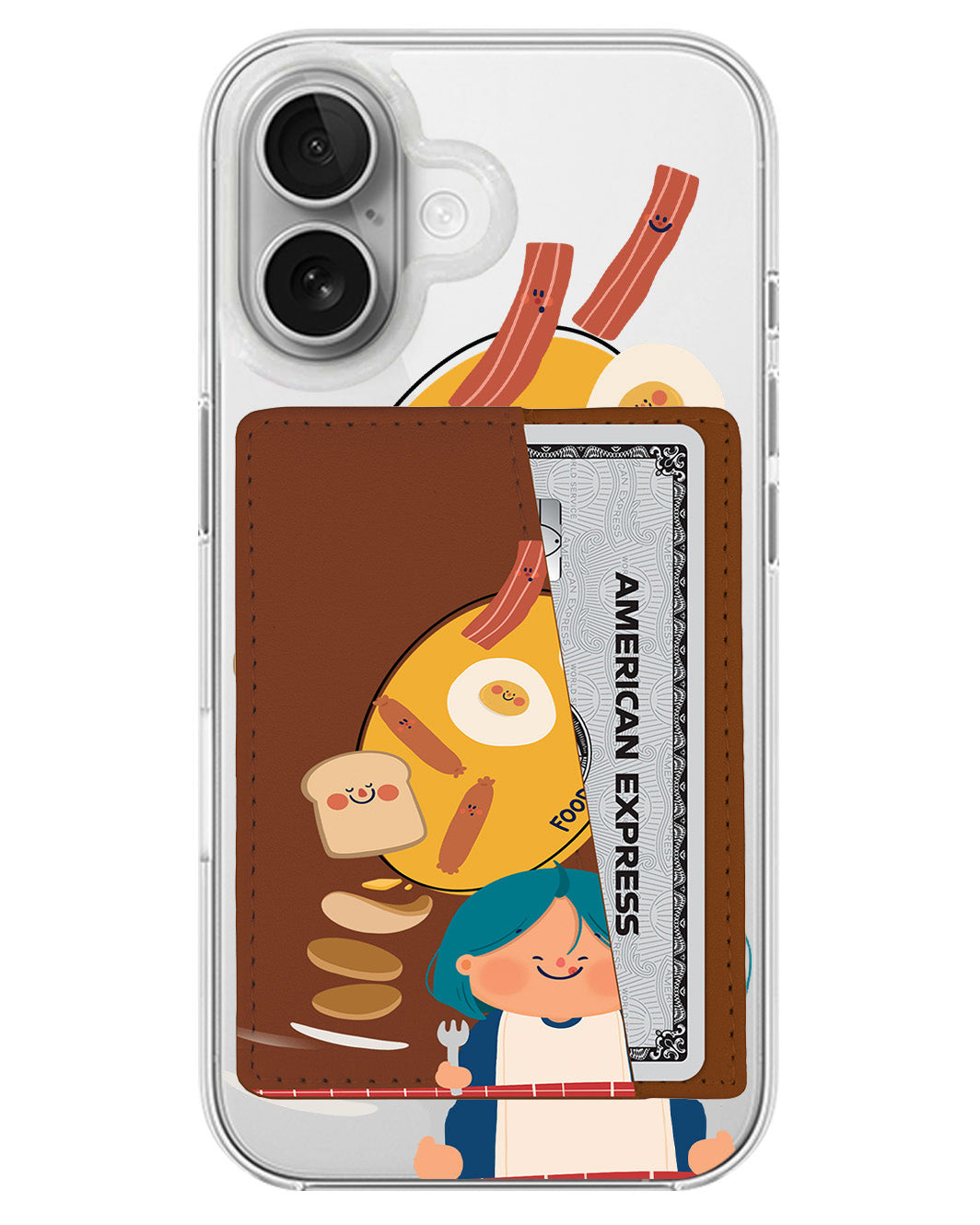 iPhone Leather Wallet Case - Food First
