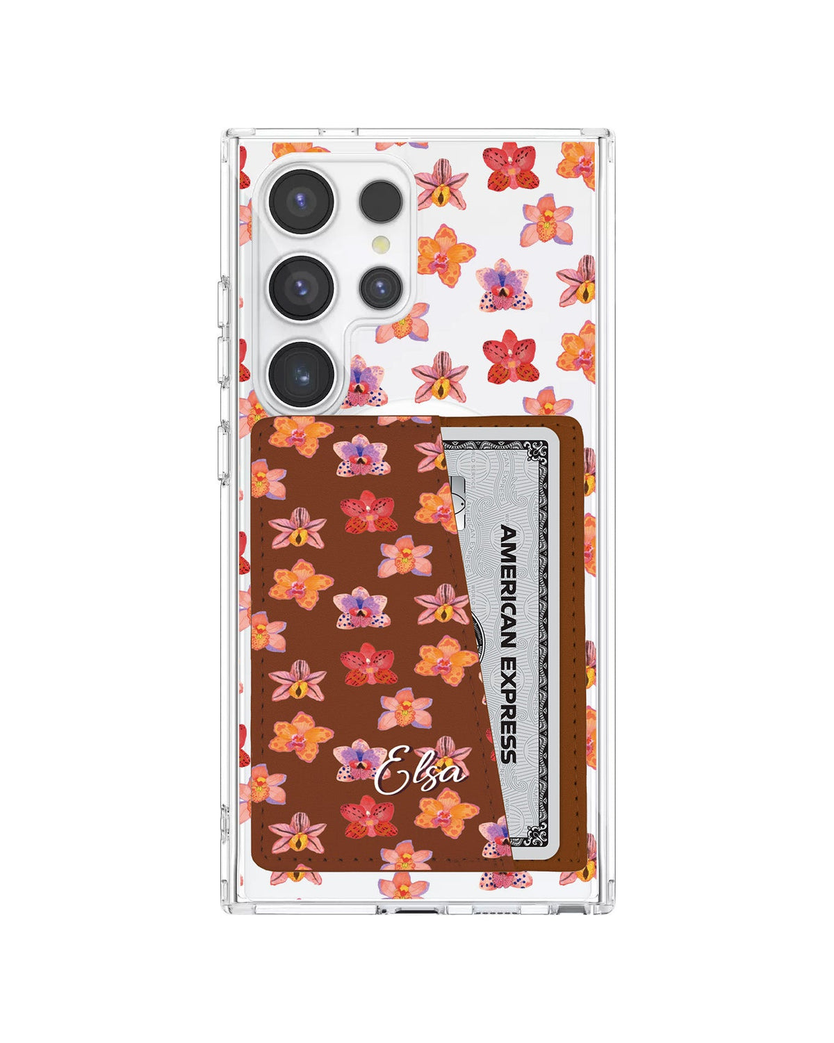 Android Leather Wallet Case - Floral Twilight