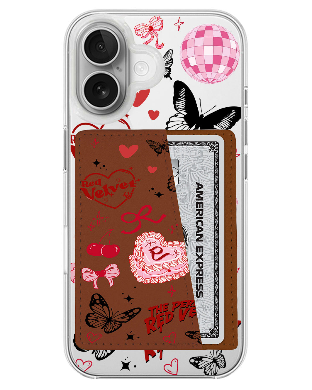 iPhone Leather Wallet Case - Red Velvet 2