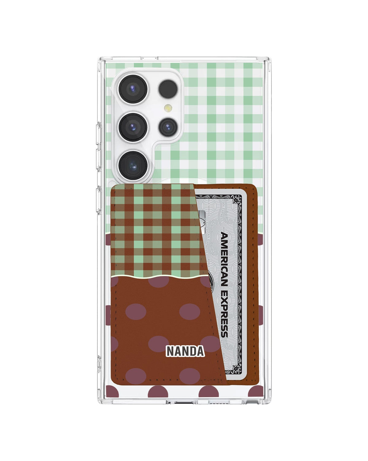 Android Leather Wallet Case - Mint Picnic Day