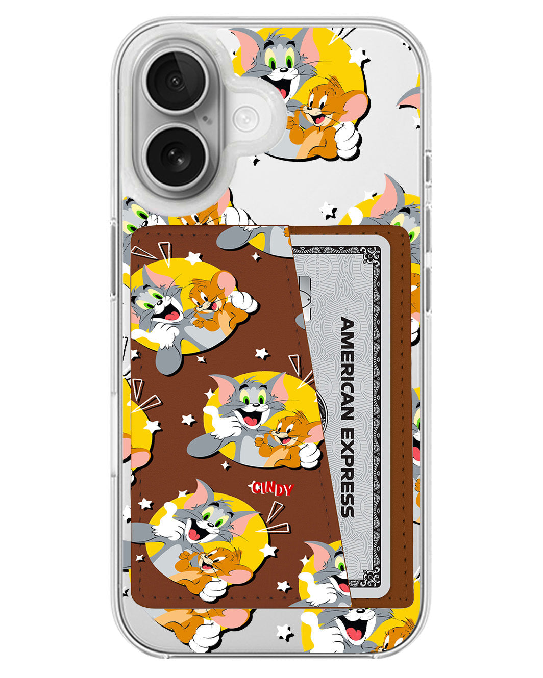 iPhone Leather Wallet Case - Tom And Jerry