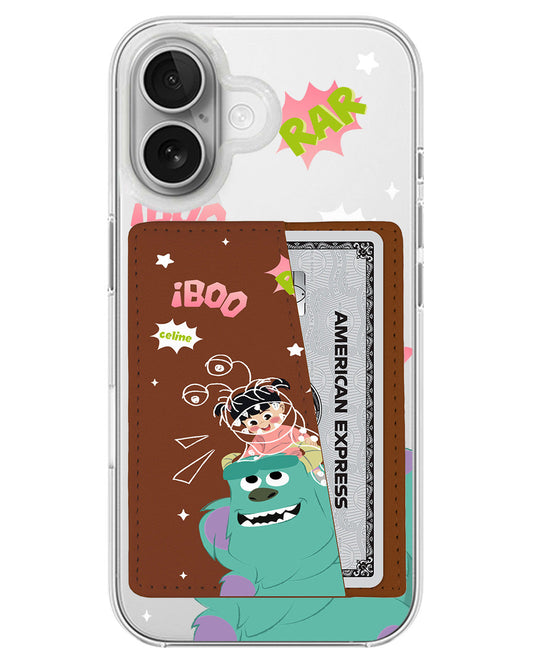 iPhone Leather Wallet Case - Monster Boo