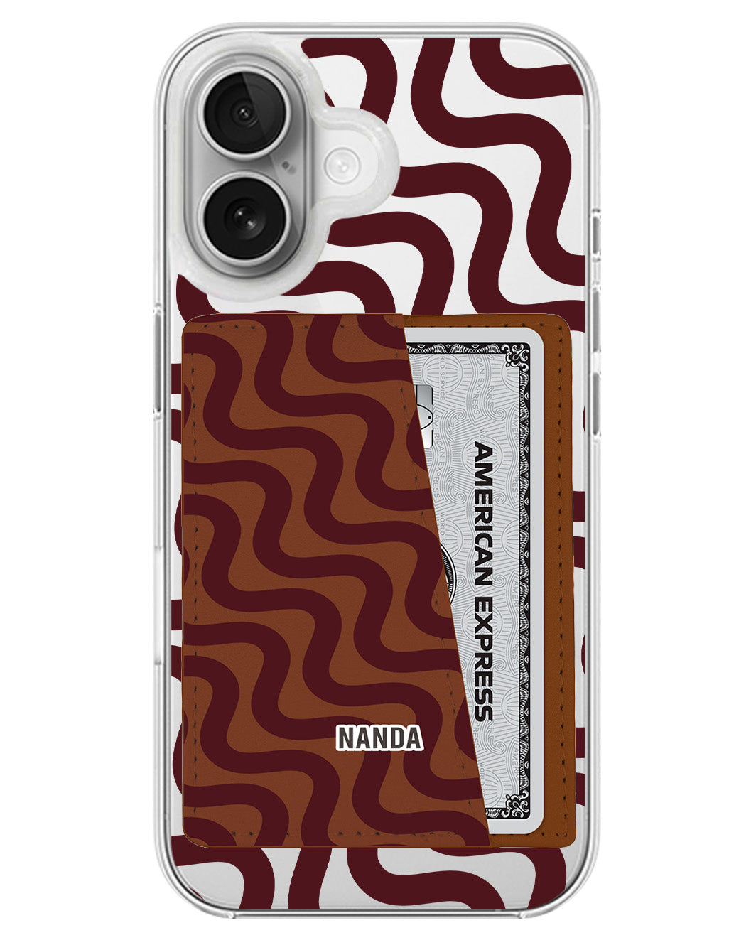 iPhone Leather Wallet Case - Chocolate Groove