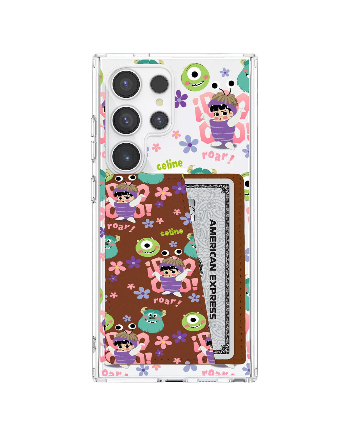 Android Leather Wallet Case - Boo Pattern