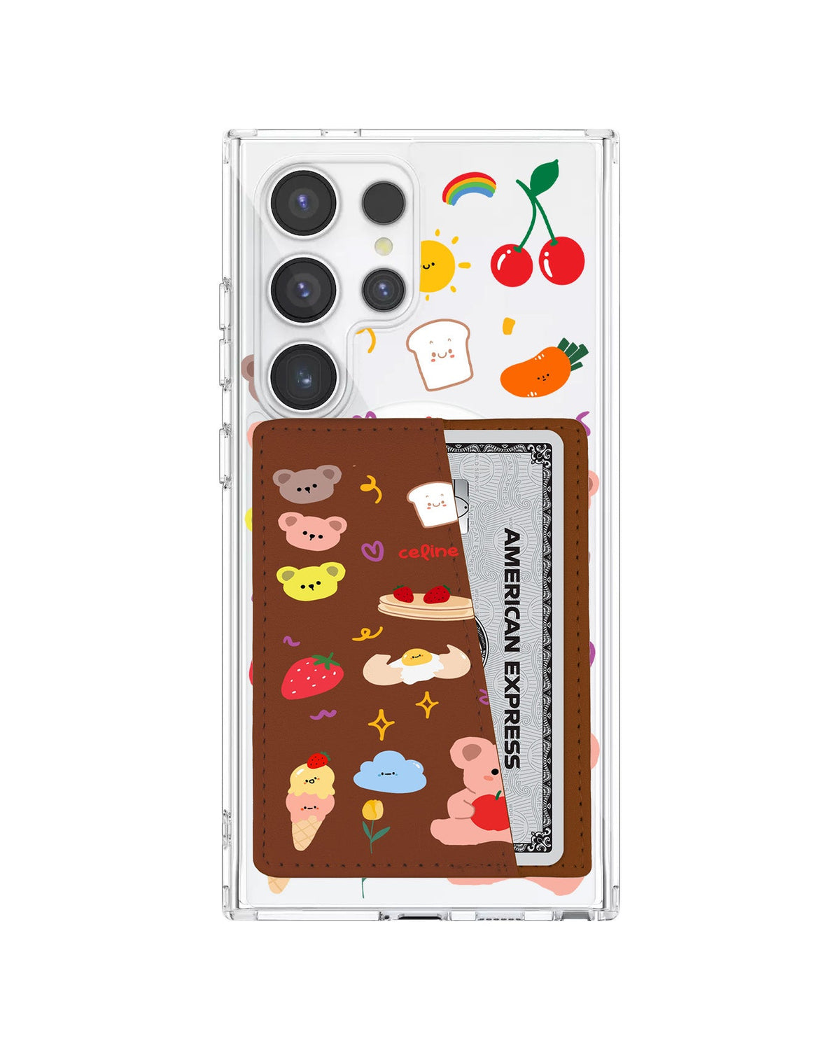 Android Leather Wallet Case - Breakfast Time
