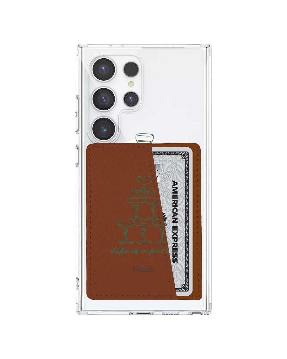Android Leather Wallet Case - Life Is A Party