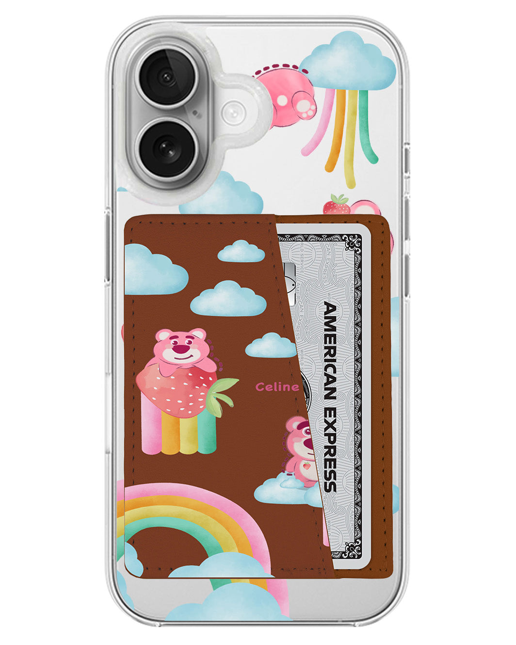iPhone Leather Wallet Case - Lotso Rainbow
