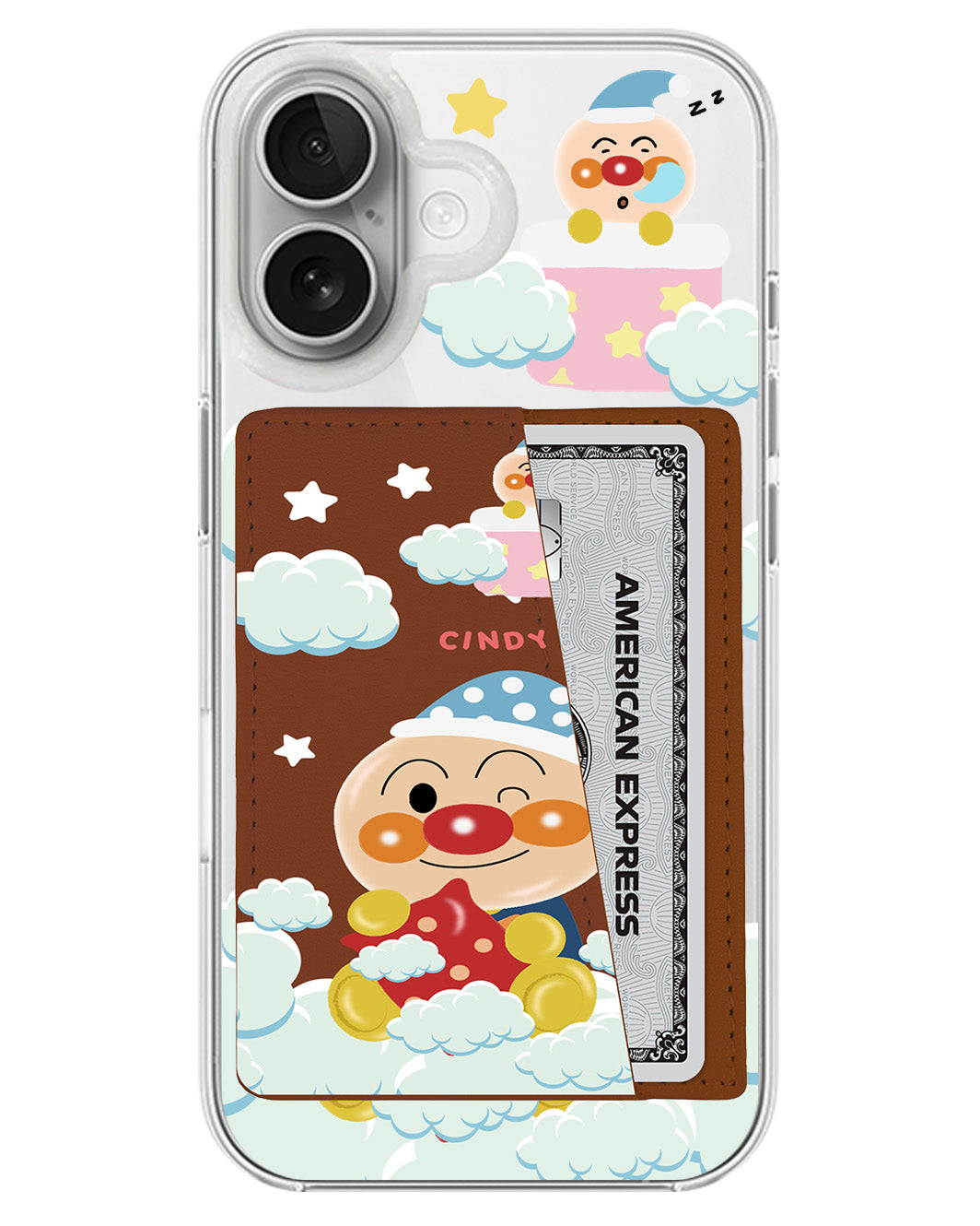 iPhone Leather Wallet Case - Dreaming Anpanman