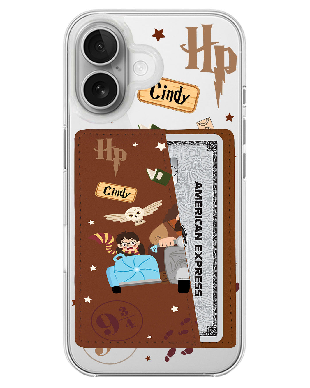 iPhone Leather Wallet Case - Harry & Hagrid