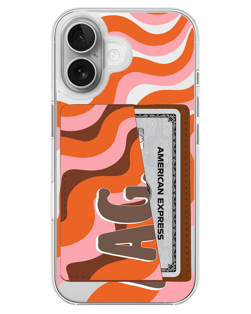 iPhone Leather Wallet Case - Tangerine Twist