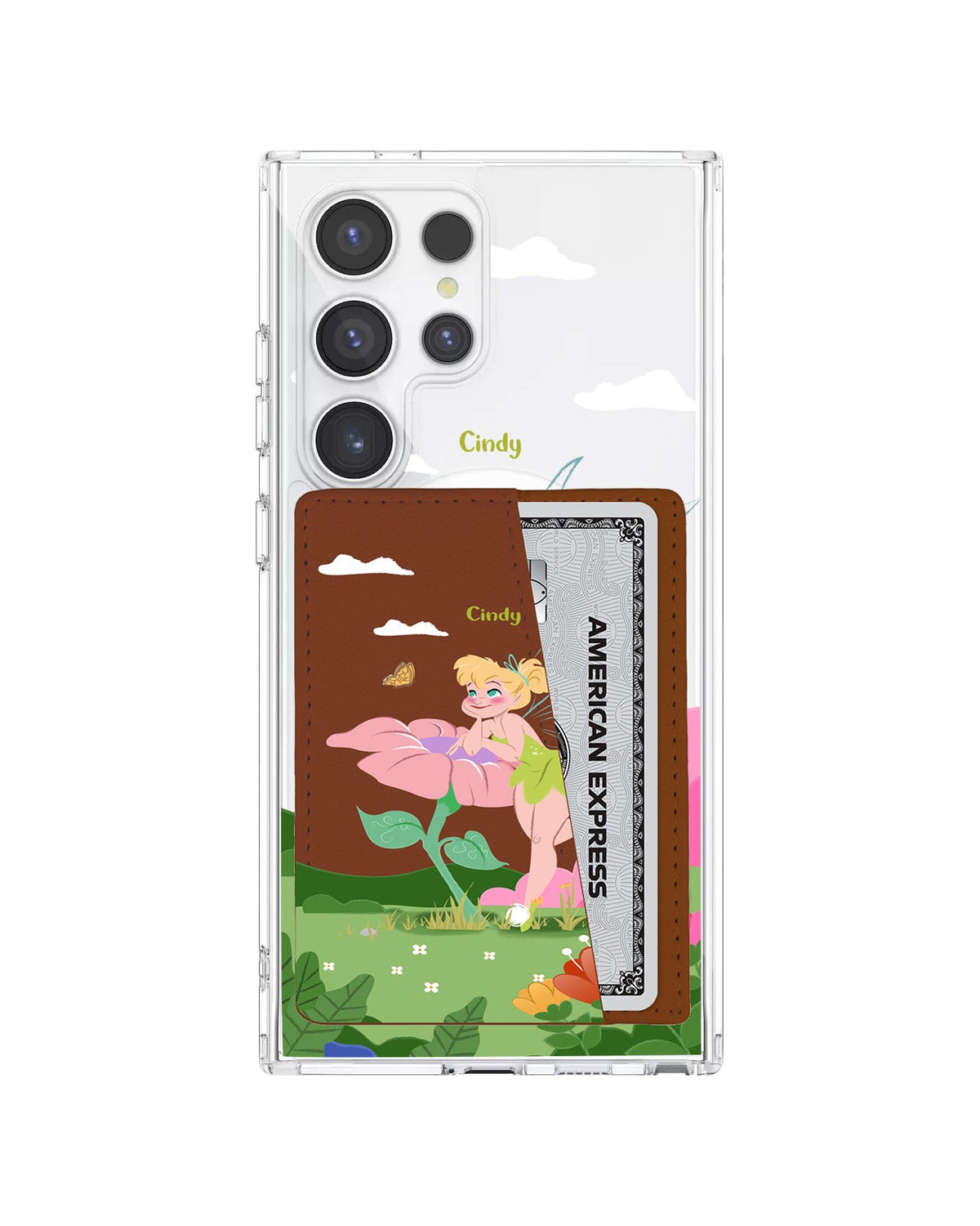 Android Leather Wallet Case - Tink Flower