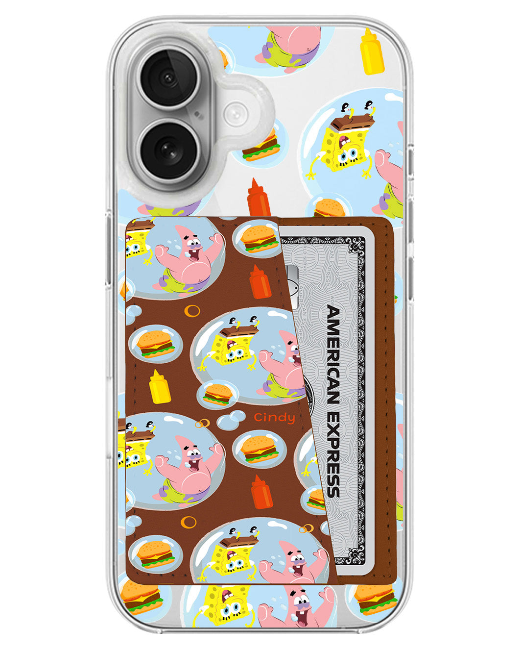 iPhone Leather Wallet Case - Bubble Patty