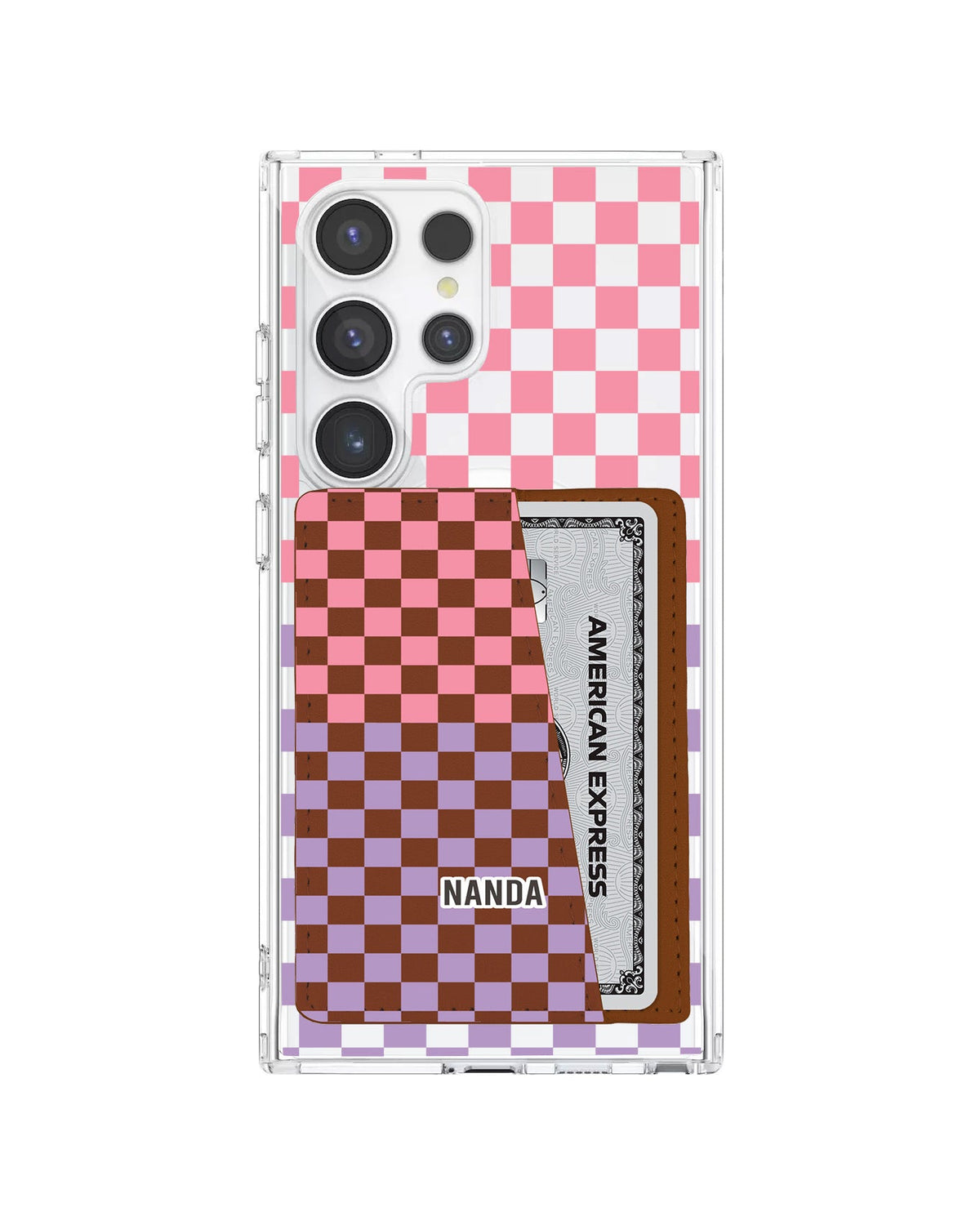 Android Leather Wallet Case - Candy Checkmate