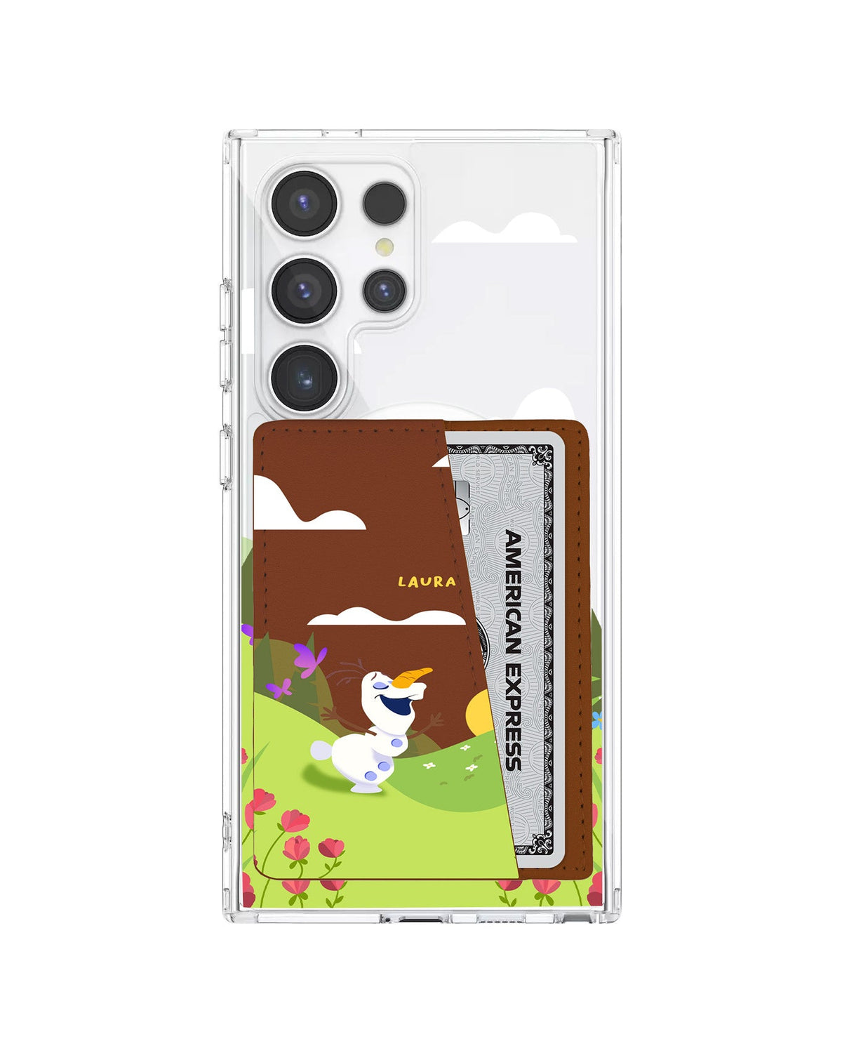 Android Leather Wallet Case - Olaf Love Spring