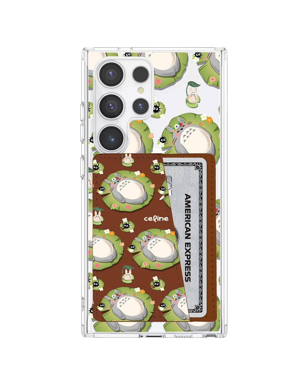 Android Leather Wallet Case - Totoro Pattern