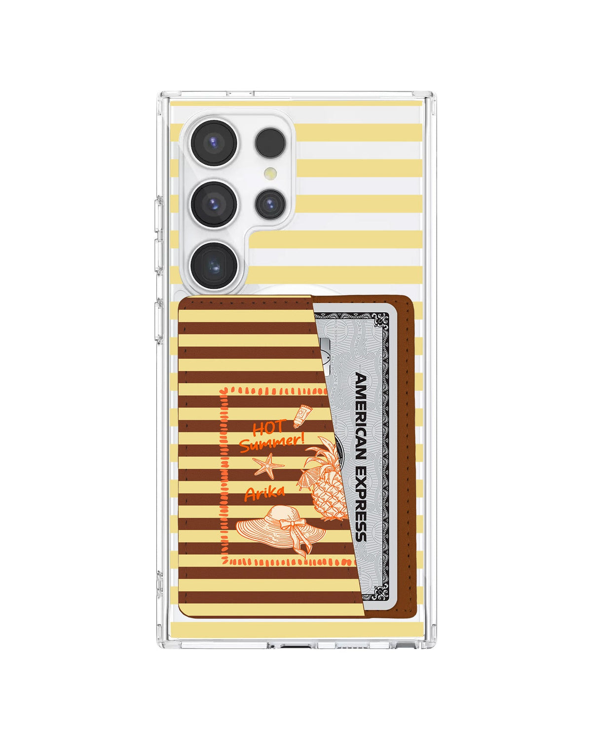 Android Leather Wallet Case - Tropical Glow