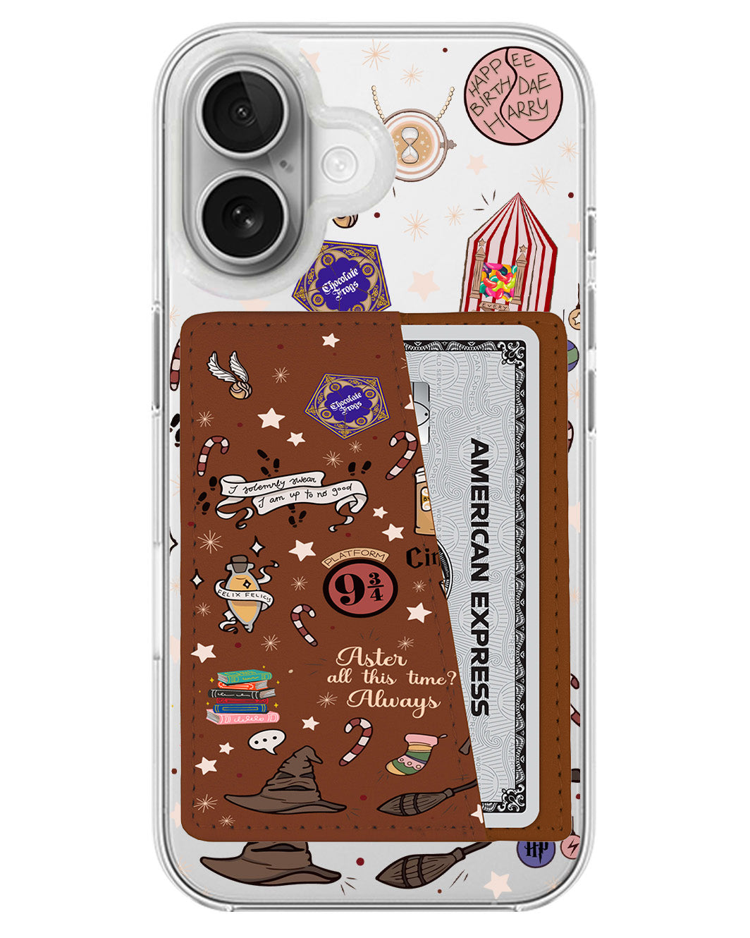 iPhone Leather Wallet Case - Magic Potter