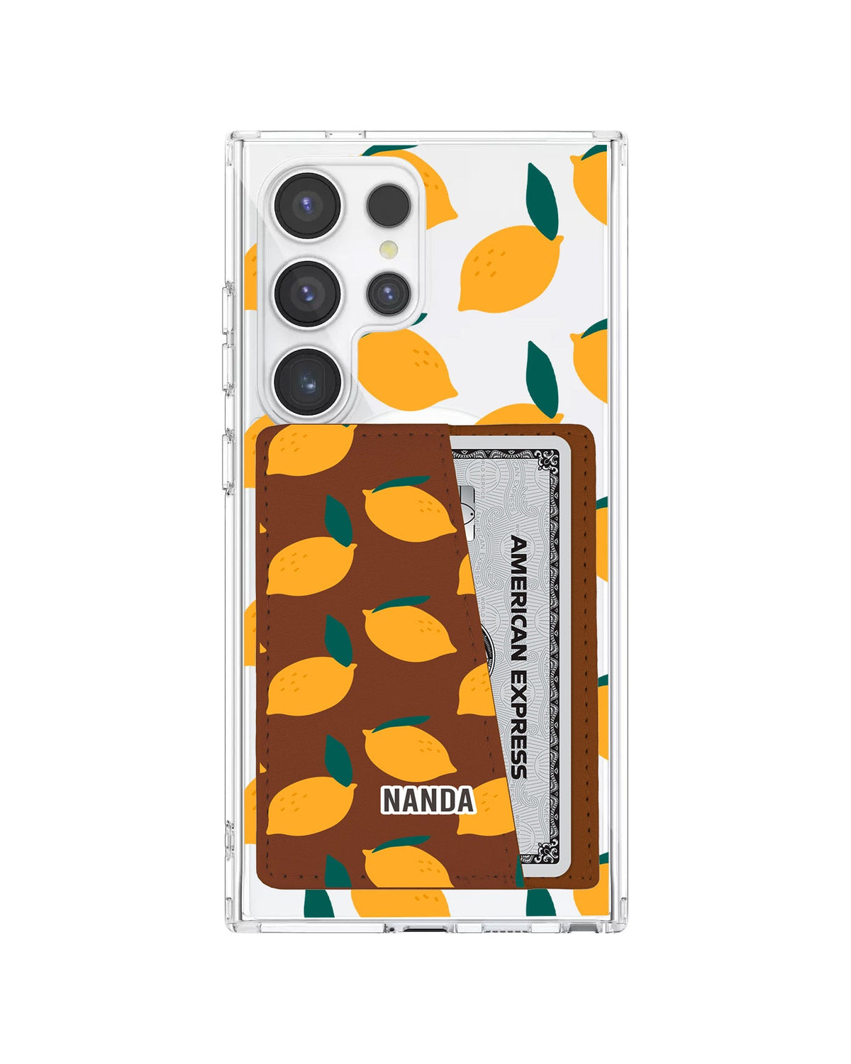 Android Leather Wallet Case - Lemon Zest