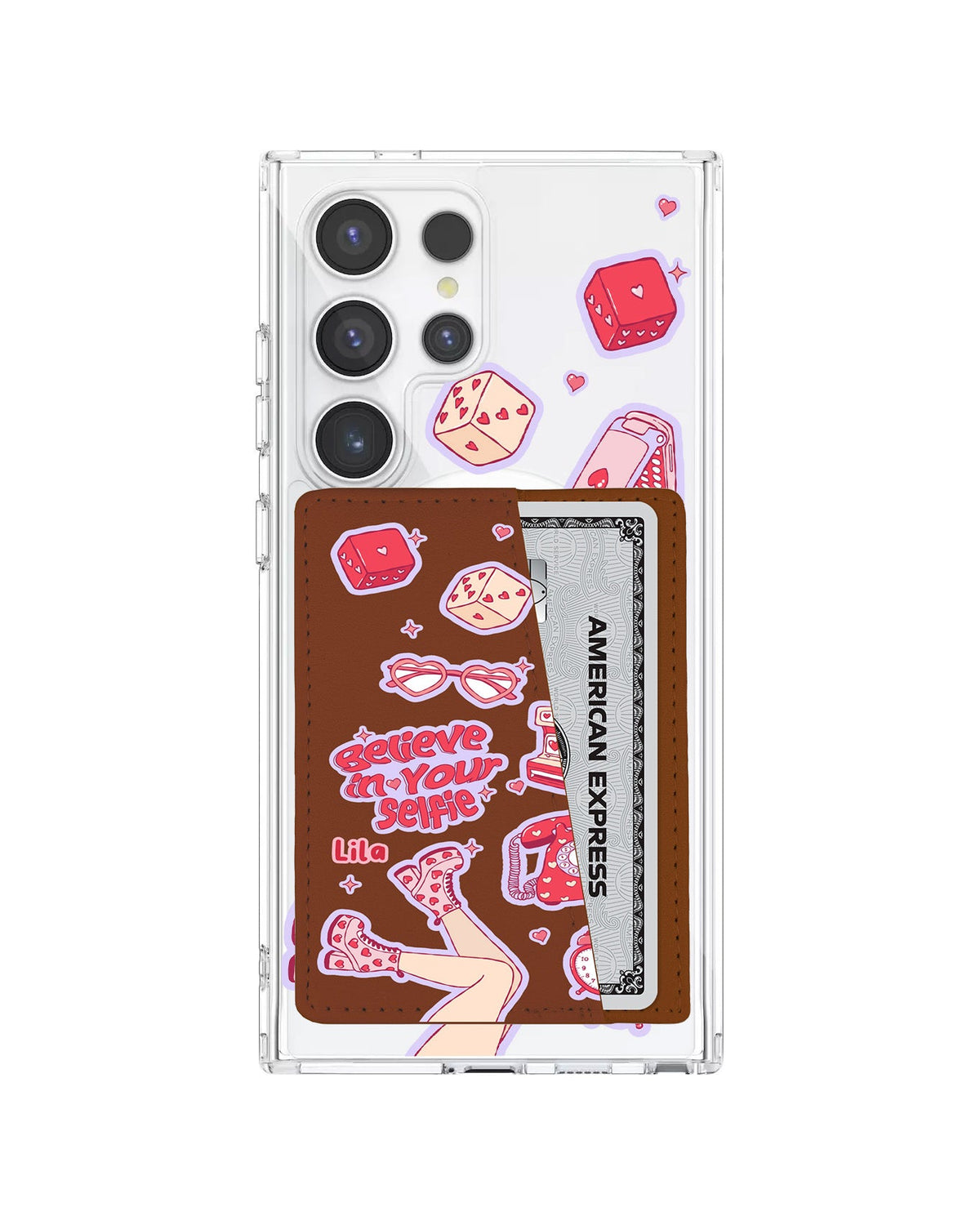Android Leather Wallet Case - Glam Girl