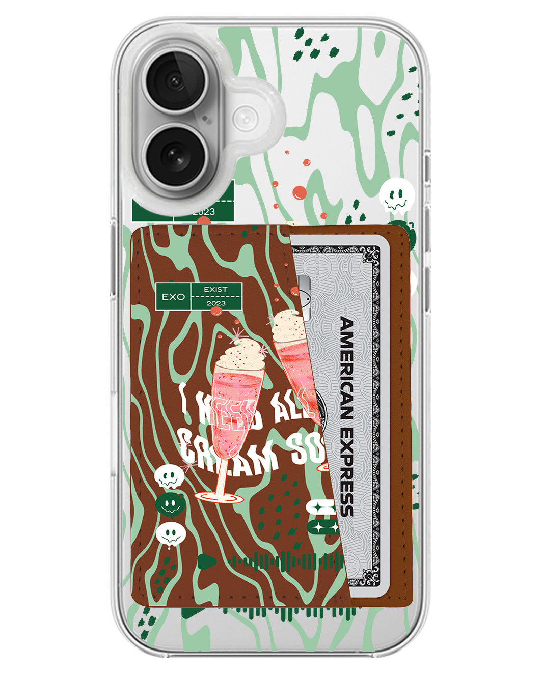 iPhone Leather Wallet Case - EXO 1