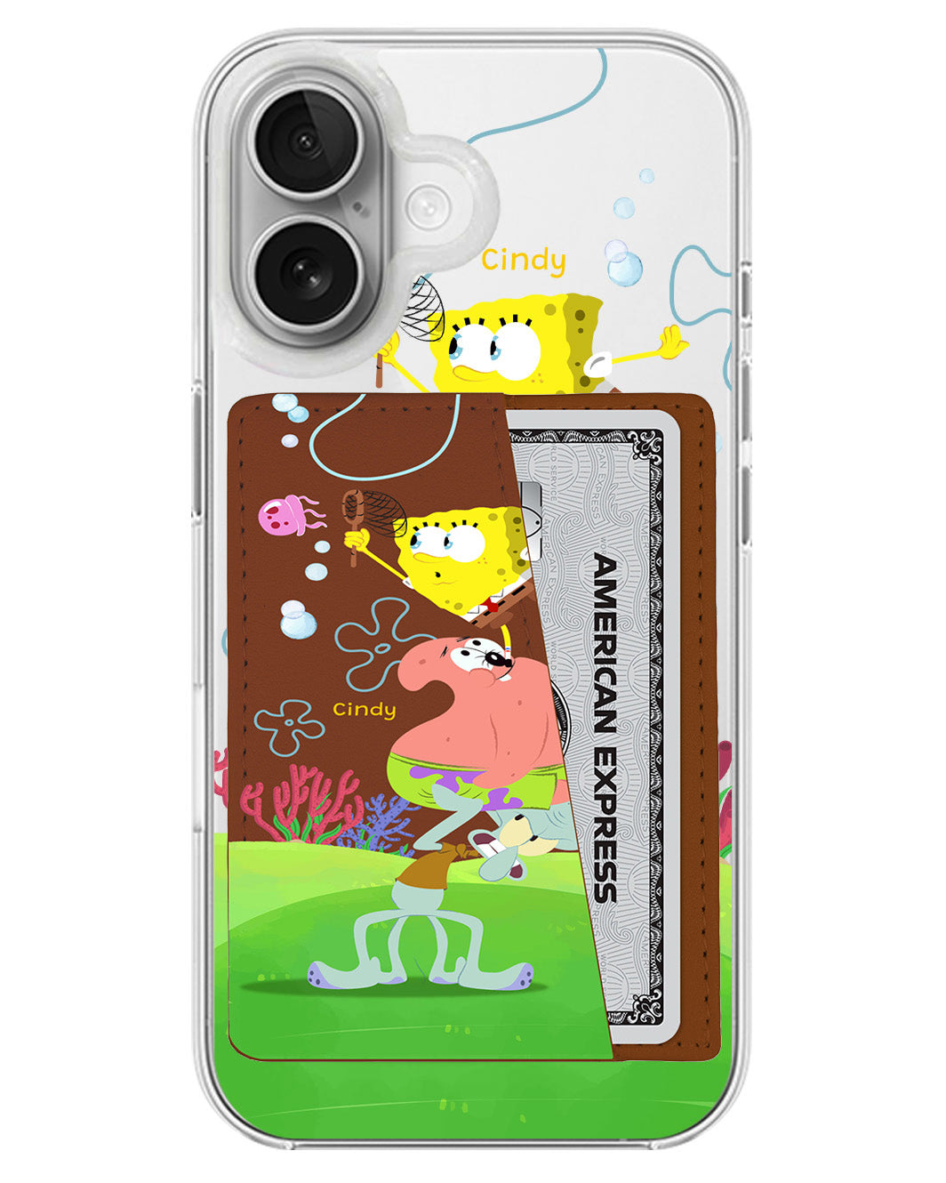 iPhone Leather Wallet Case - Spongebob 1