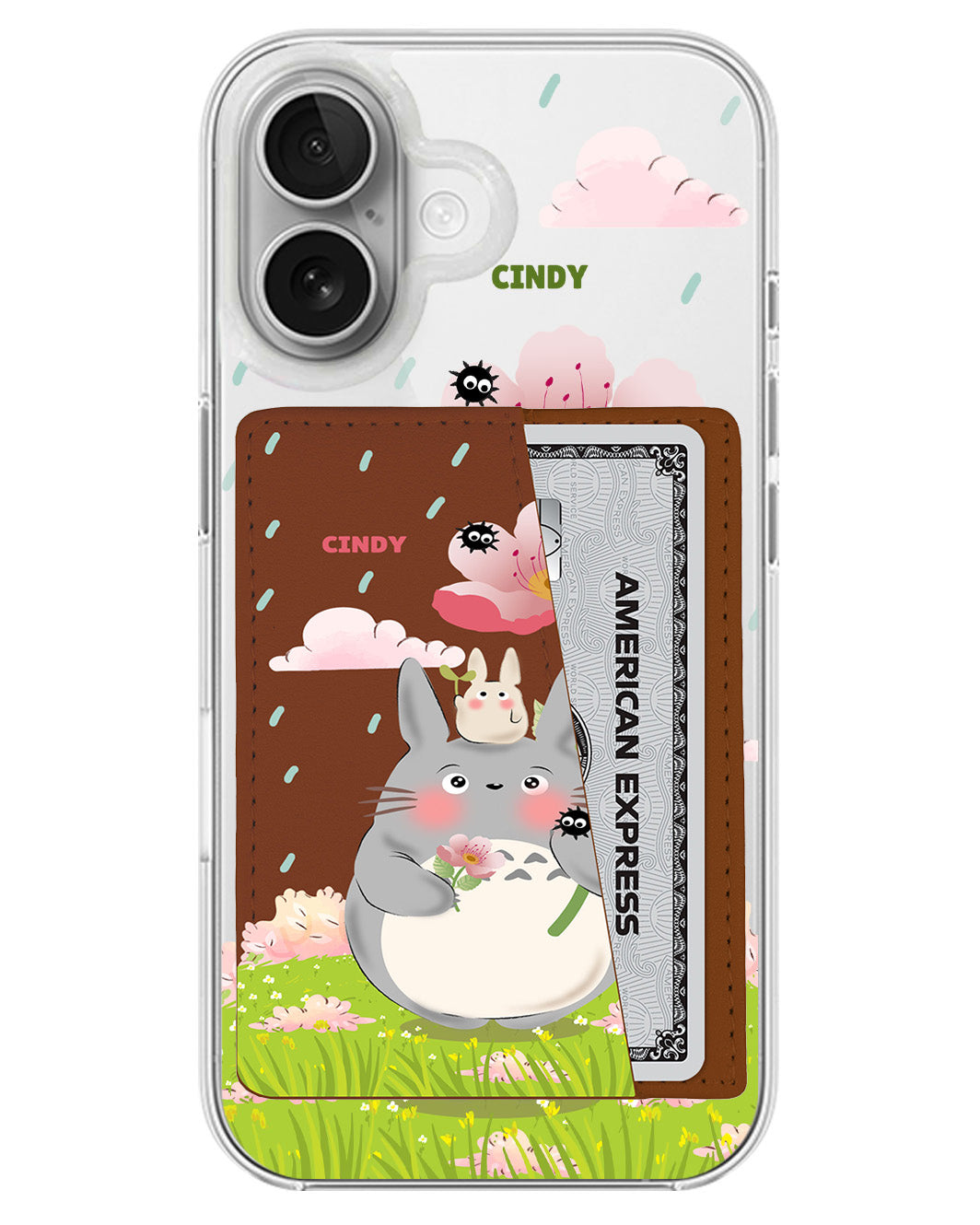 iPhone Leather Wallet Case - Totoro 2