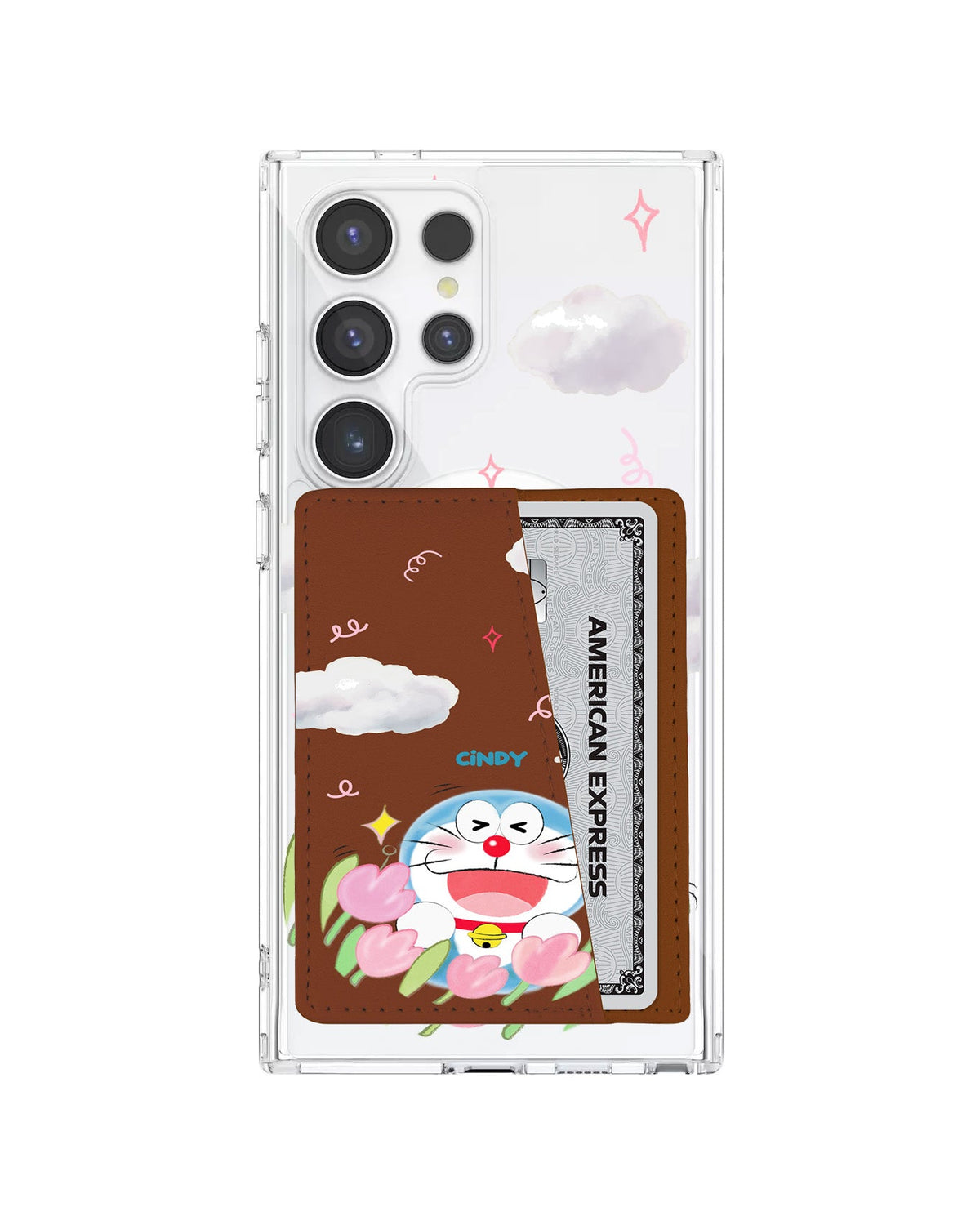 Android Leather Wallet Case - Dora Flower