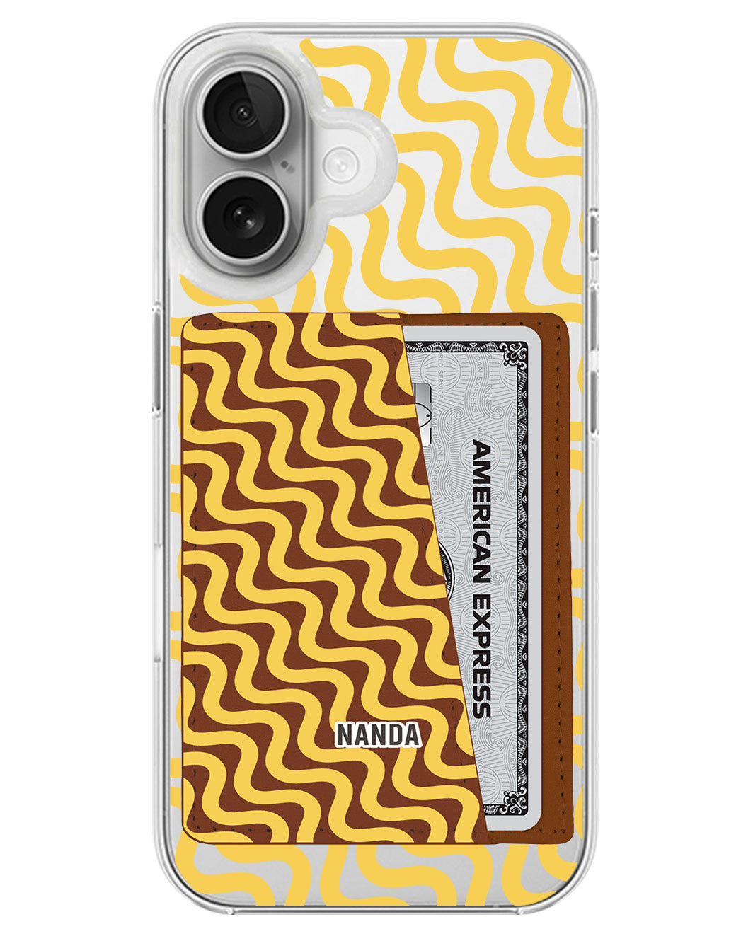 iPhone Leather Wallet Case - Ocean Groove