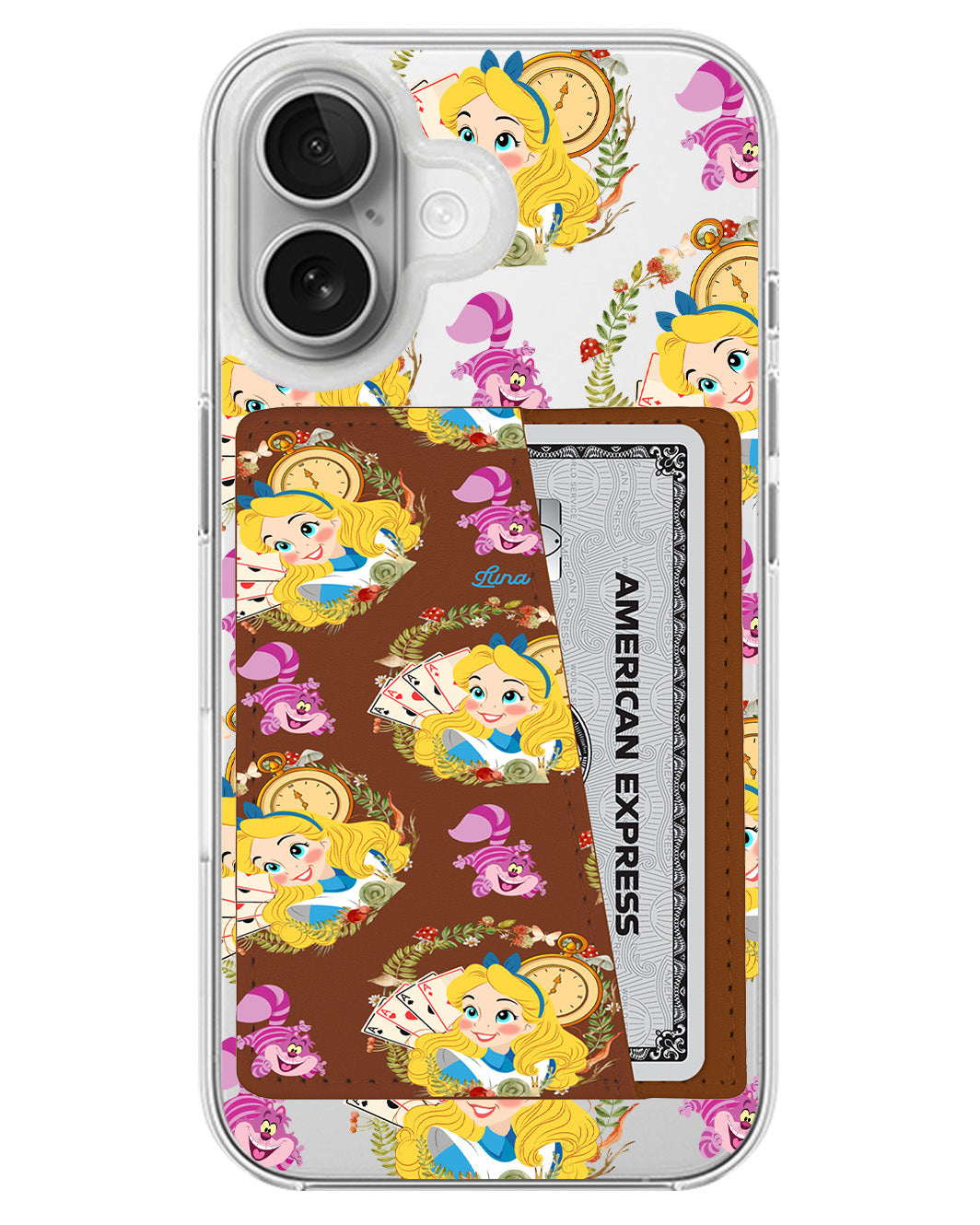 iPhone Leather Wallet Case - Alice