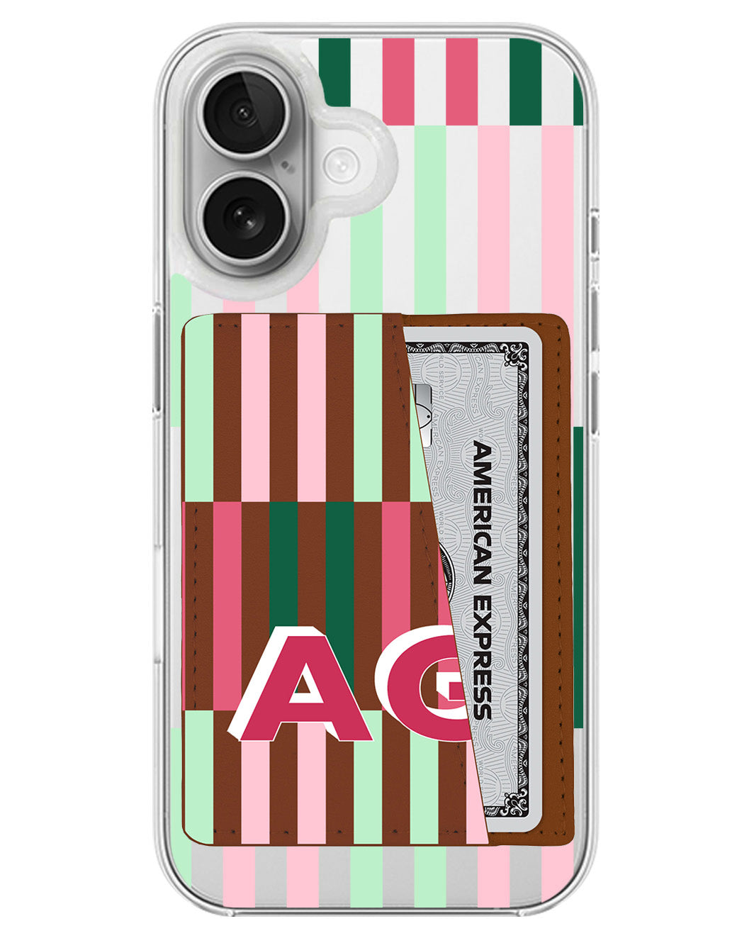 iPhone Leather Wallet Case - Watermelon Avenue B