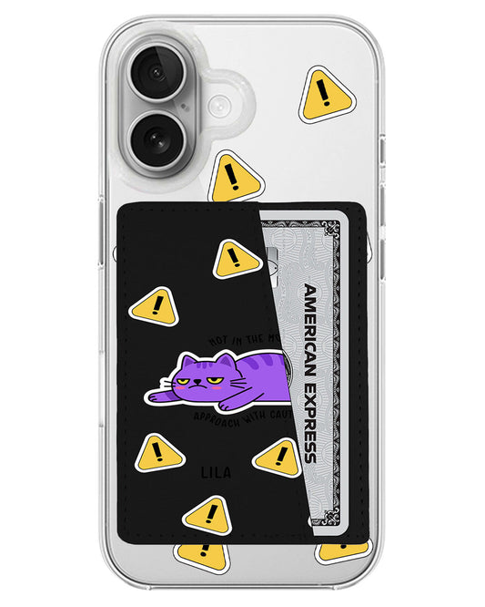 iPhone Leather Wallet Case - Grumpy Cat