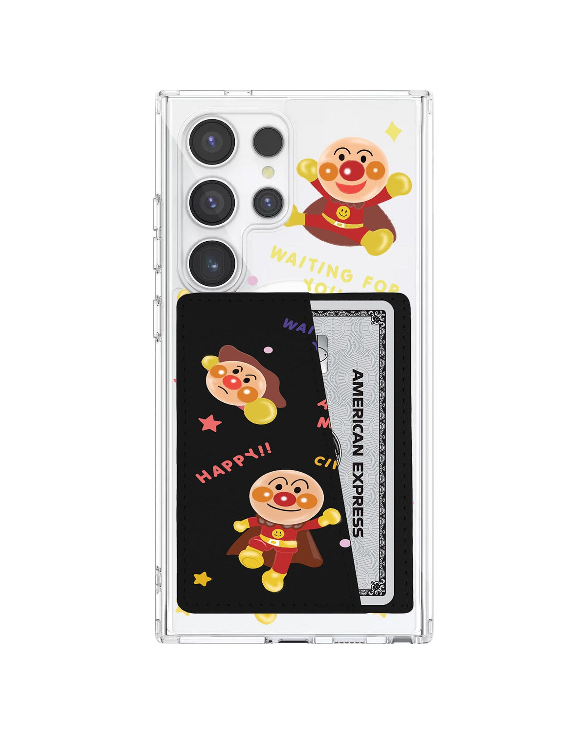 Android Leather Wallet Case - Waiting For U Anpanman