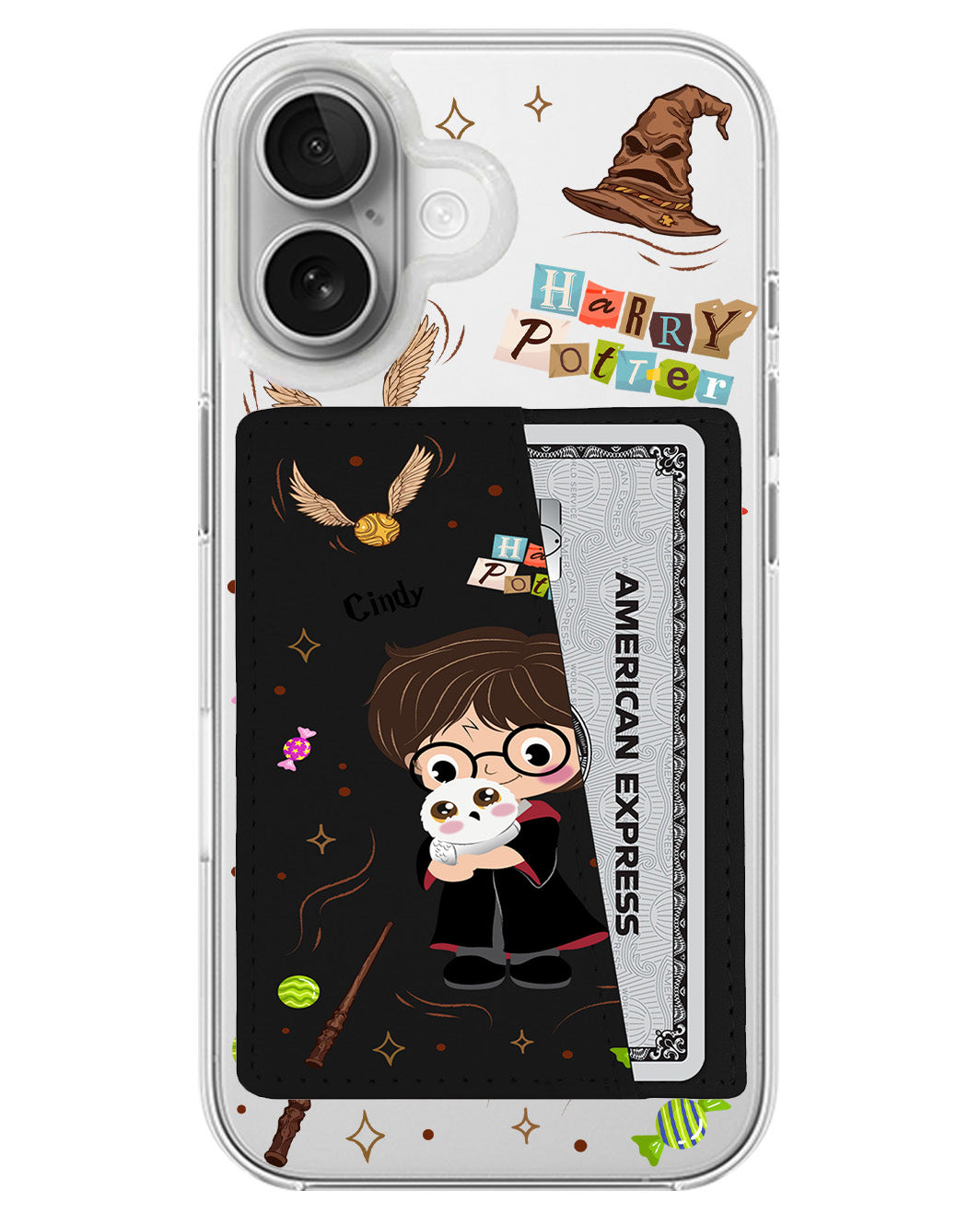 iPhone Leather Wallet Case - Harry & Hedwig
