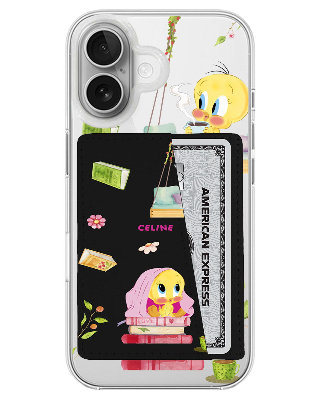iPhone Leather Wallet Case - Tweety Fantasy