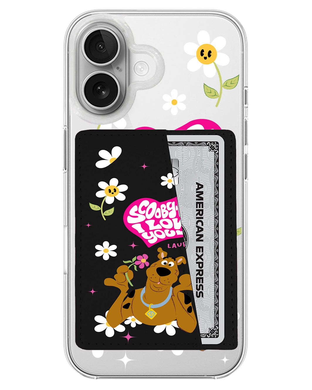 iPhone Leather Wallet Case - Scooby Love You
