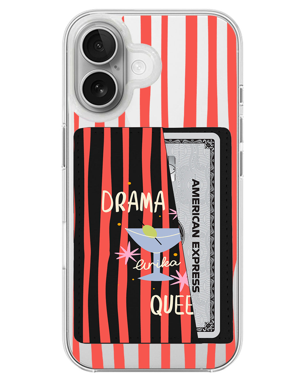 iPhone Leather Wallet Case - Drama Queen