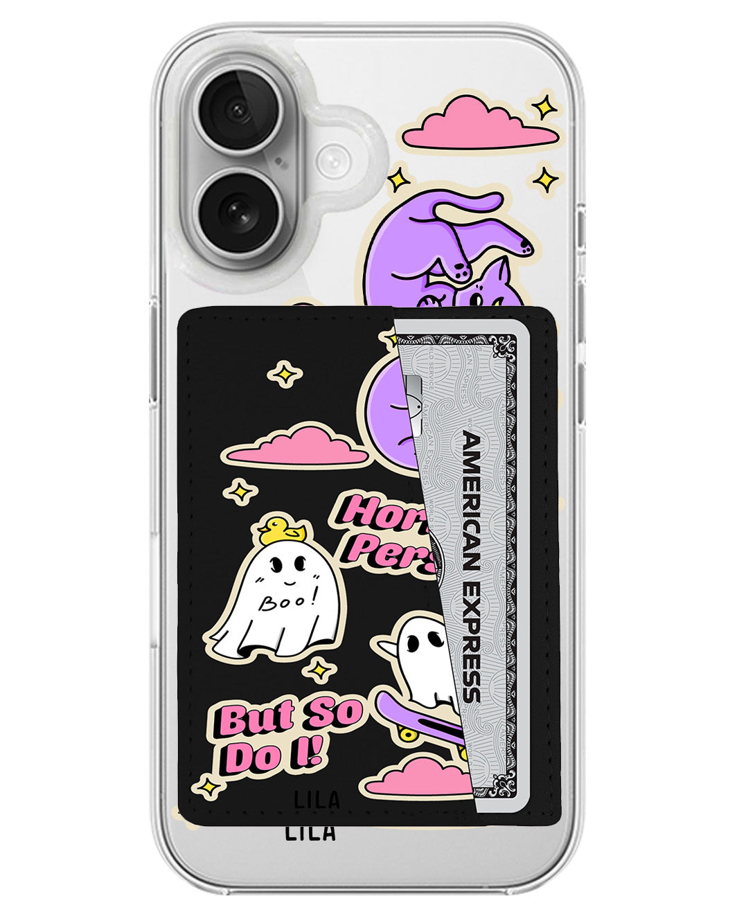 iPhone Leather Wallet Case - Adorably Haunted