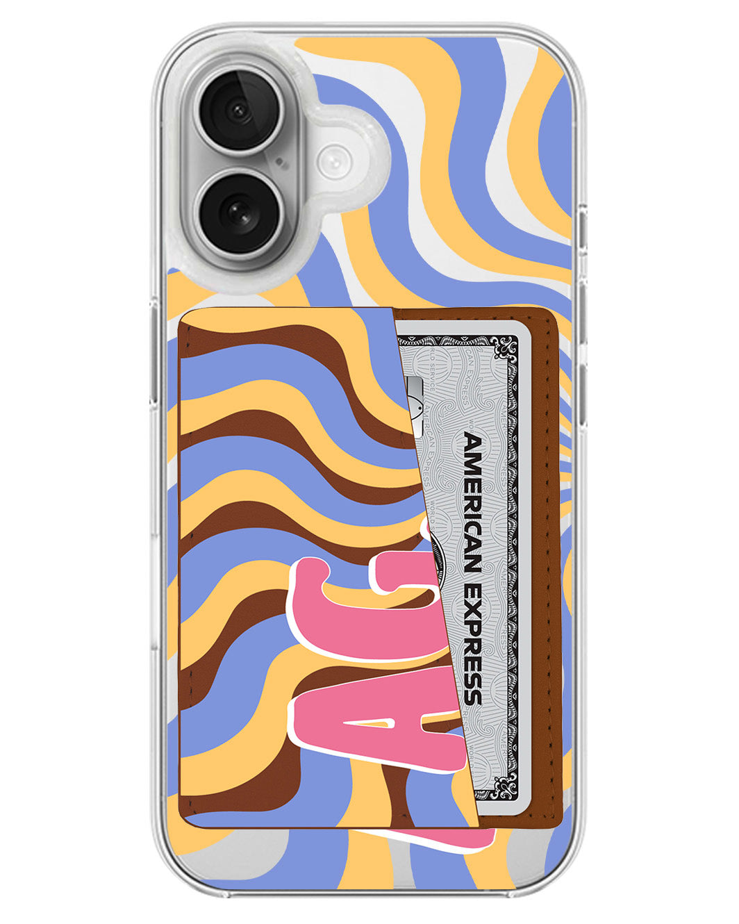 iPhone Leather Wallet Case - Golden Tide